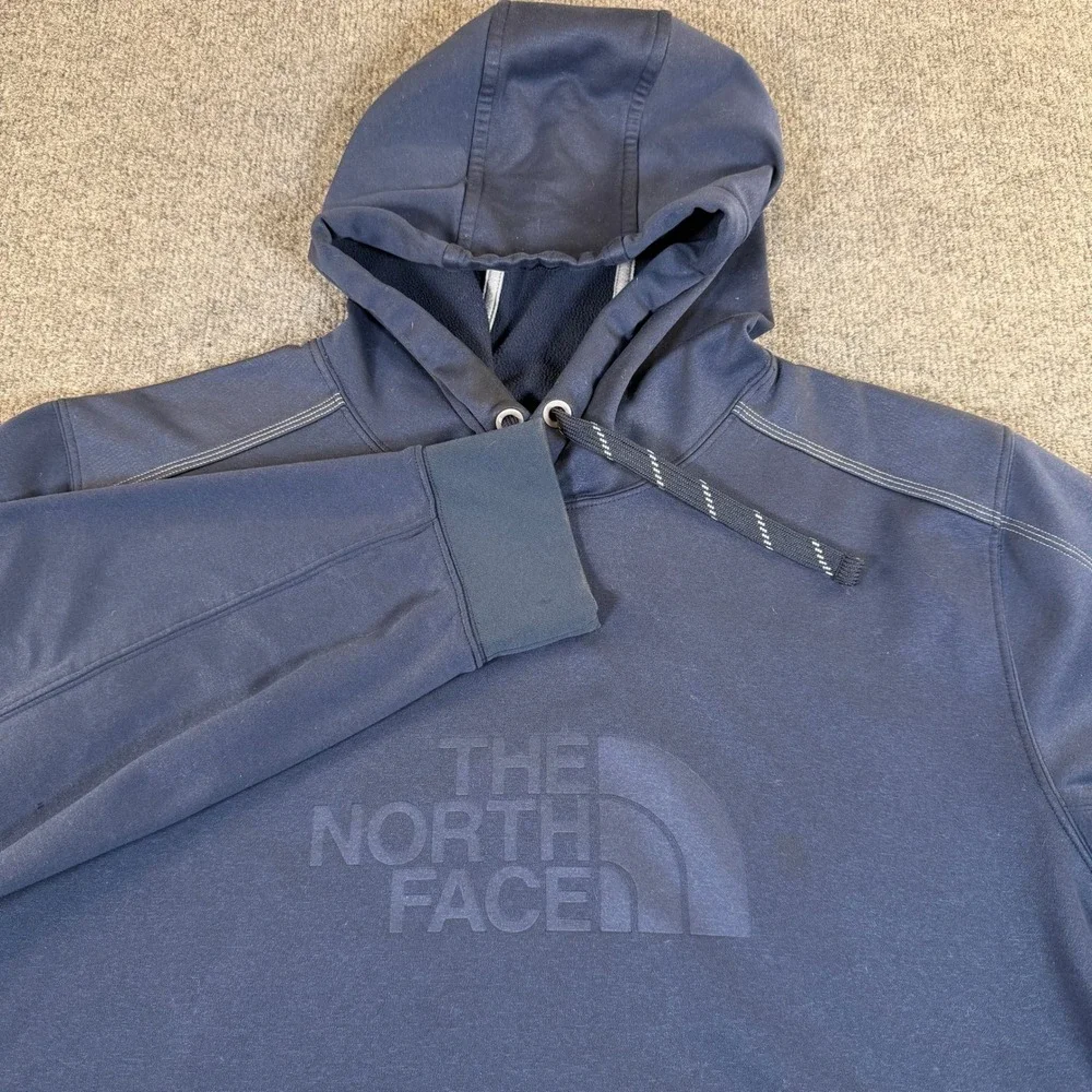 The North Face Mountain Athletics Mens XL Navy Blue Fleece Pullover Hoodie #2848